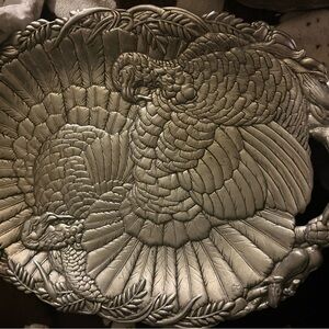 Elegant Silver Turkey Wall Art